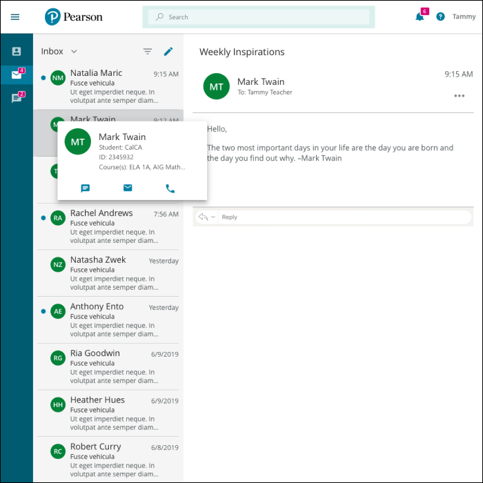 Teacher Communication Suite Wireframes